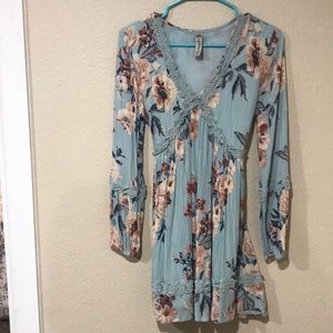 American Rag mini blue long sleeve dress